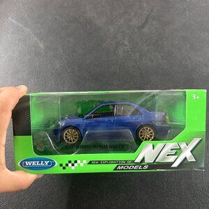 Welly 1:24 Subaru WRX STI Diecast Metal Model Car Vehicles Blue 22487B1